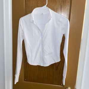 White Cropped Amazon Jacket